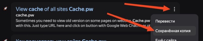 Yandex Cache